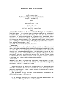 Mathematical Model  for Fuzzy Systems  Bushra Hussien Aliwi