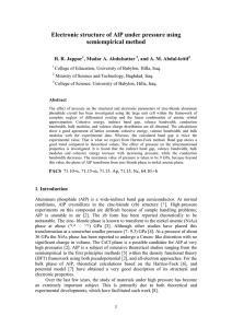 Electronic structure of AlP under pressure using semiempirical method  H. R. Jappor
