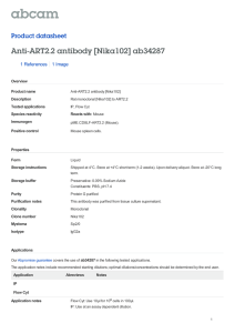 Anti-ART2.2 antibody [Nika102] ab34287 Product datasheet 1 References 1 Image