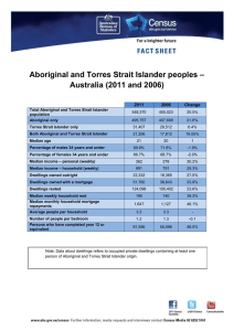 – Aboriginal and Torres Strait Islander peoples Australia (2011 and 2006)