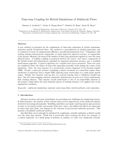 Time-step Coupling for Hybrid Simulations of Multiscale Flows Duncan A. Lockerby