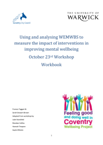 Using and analysing WEMWBS to measure the impact of interventions in