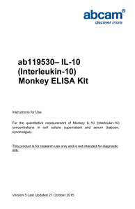 ab119530– IL-10 (Interleukin-10) Monkey ELISA Kit