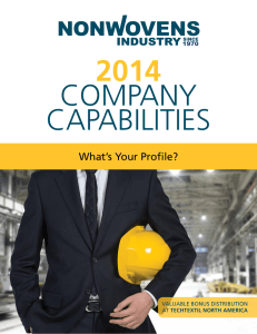 2014 Company Capabilities What’s Your Profile?