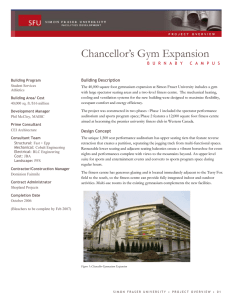 Chancellor’s Gym Expansion  Building Description