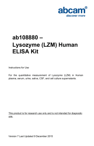 ab108880 – Lysozyme (LZM) Human ELISA Kit