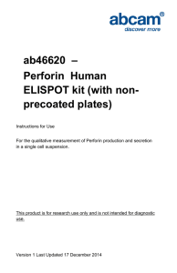 ab46620  – Perforin  Human ELISPOT kit (with non- precoated plates)