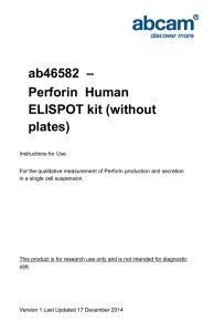 ab46582  – Perforin  Human ELISPOT kit (without plates)