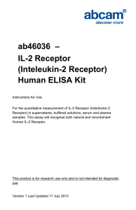 ab46036  – IL-2 Receptor (Inteleukin-2 Receptor) Human ELISA Kit