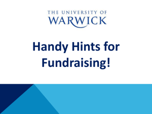 Handy Hints for Fundraising!