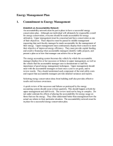 Energy Management Plan  1. Commitment to Energy Management