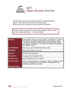 The Secular and Cyclic Determinants of Capitalization