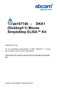 ab197746  –    DKK1 (Dickkopf-1) Mouse SimpleStep ELISA™ Kit