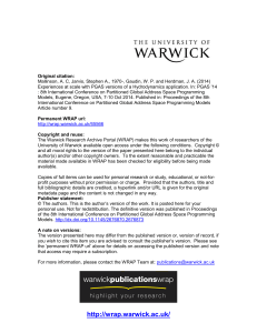 Mallinson, A. C, Jarvis, Stephen A., 1970-, Gaudin, W. P.... Experiences at scale with PGAS versions of a Hydrodynamics application.... Original citation: