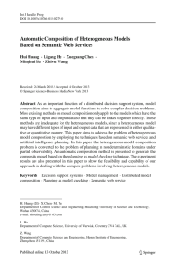 Automatic Composition of Heterogeneous Models Based on Semantic Web Services Hui Huang