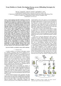 From Mobiles to Clouds: Developing Energy-aware Offloading Strategies for Workflows Bo Gao