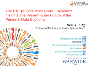 The HAT (hubofallthings.com): Research Personal Data Economy