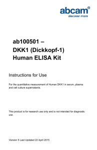 ab100501 – DKK1 (Dickkopf-1) Human ELISA Kit Instructions for Use