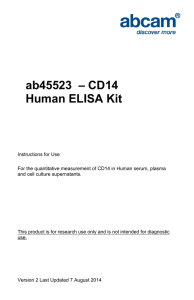 ab45523  – CD14 Human ELISA Kit