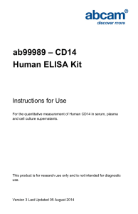 ab99989 – CD14 Human ELISA Kit Instructions for Use