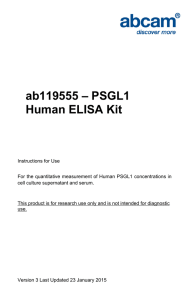 ab119555 – PSGL1 Human ELISA Kit
