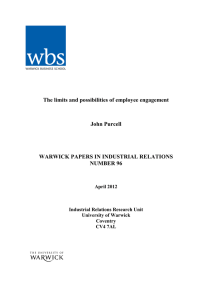 The limits and possibilities of employee engagement John Purcell