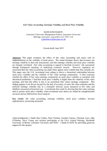 Fair Value Accounting, Earnings Volatility, and Stock Price Volatility IGOR GONCHAROV