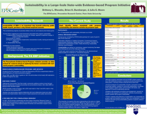 Sustainability in a Large-Scale State-wide Evidence-based Program Initiative Sustainability  Research