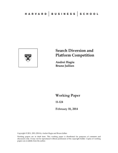 Search Diversion and Platform Competition Working Paper 11-124