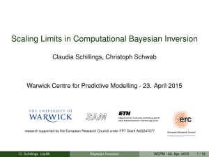 Scaling Limits in Computational Bayesian Inversion Claudia Schillings, Christoph Schwab