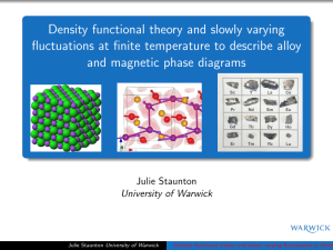 Density functional theory and slowly varying and magnetic phase diagrams