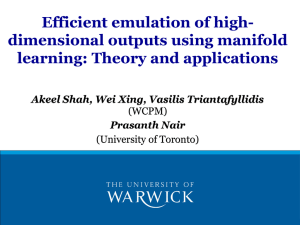 Efficient emulation of high- dimensional outputs using manifold learning: Theory and applications