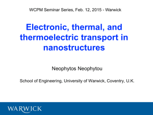 Electronic, thermal, and thermoelectric transport in nanostructures