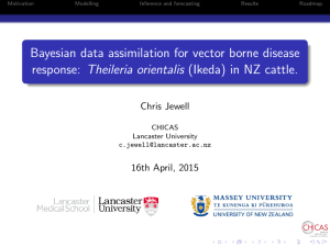 Bayesian data assimilation for vector borne disease