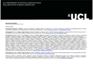 UCL DEPARTMENT OF SPACE &amp; CLIMATE PHYSICS MULLARD SPACE SCIENCE LABORATORY