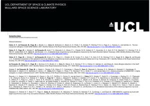 UCL DEPARTMENT OF SPACE &amp; CLIMATE PHYSICS MULLARD SPACE SCIENCE LABORATORY