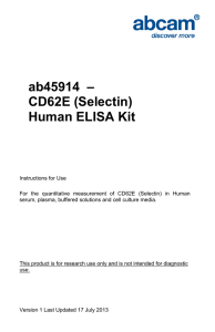 ab45914  – CD62E (Selectin) Human ELISA Kit