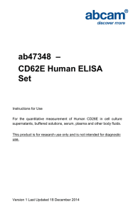 ab47348  – CD62E Human ELISA Set