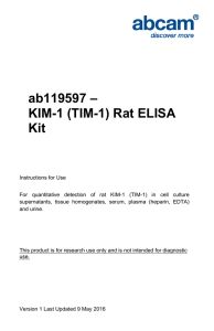 ab119597 – KIM-1 (TIM-1) Rat ELISA Kit