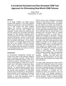 A Combined Socketed and Non-Socketed CDM Test  Andrew Olney