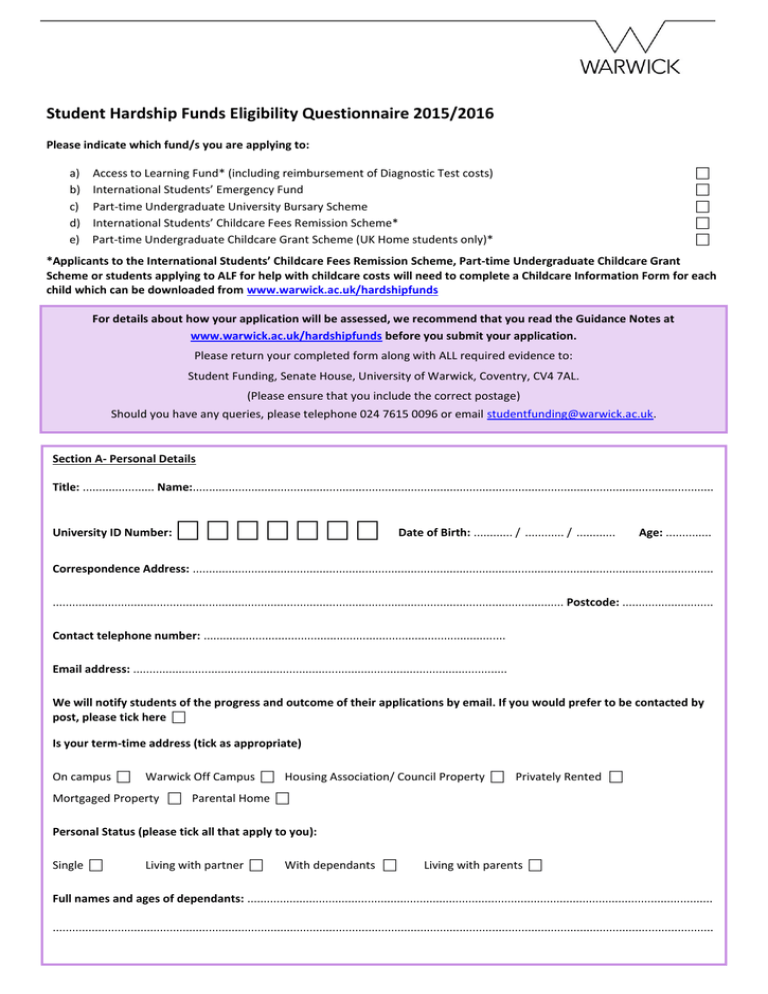 student-hardship-funds-eligibility-questionnaire-2015-2016