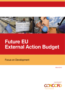 Future EU External Action Budget Focus on Development March 2012