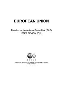 EUROPEAN UNION Development Assistance Committee (DAC) PEER REVIEW 2012