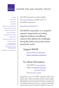 6 The RAND Corporation is a nonprofit om