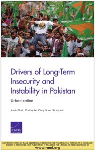 Drivers of Long-Term Insecurity and Instability in Pakistan Urbanization