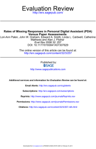 Evaluation Review  Rates of Missing Responses in Personal Digital Assistant (PDA)