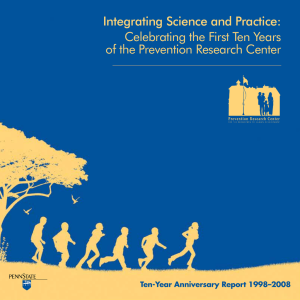 Integrating Science and Practice: Celebrating the First Ten Years
