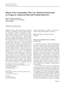 Effects of the Communities That Care Model in Pennsylvania