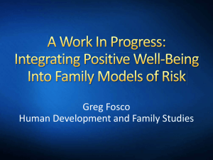 Greg Fosco Human Development and Family Studies