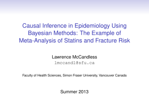 Causal Inference in Epidemiology Using Bayesian Methods: The Example of
